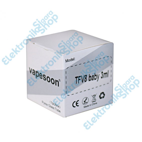 Vapesoon - Smok Tfv8 Baby 3ML Atomizer Yedek Cam
