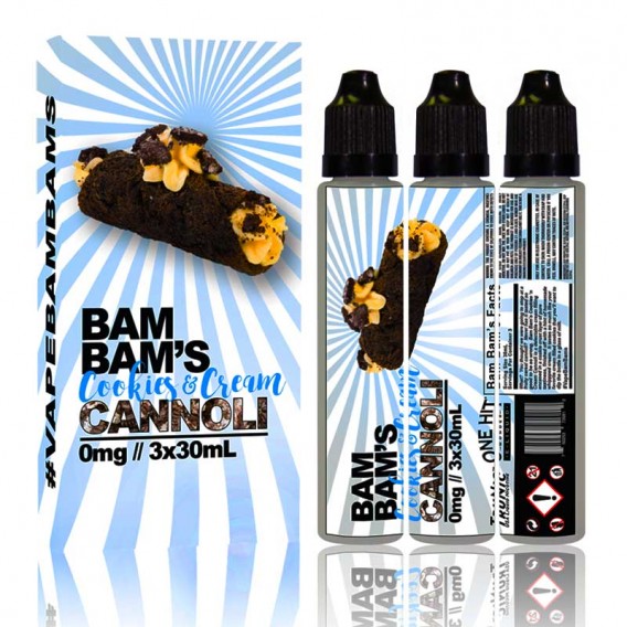 Bam Bam's Cannoli Cookies & Cream Premium Elektronik Sigara Likiti (90ml)
