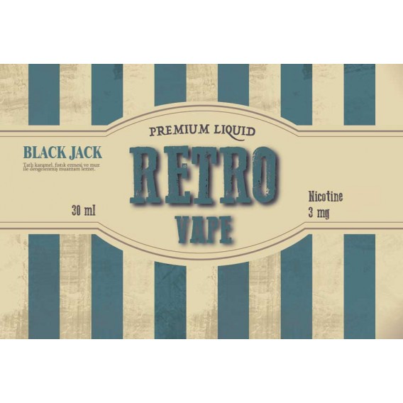 RetroVape Premium Black Jack Elektronik Sigara Likit